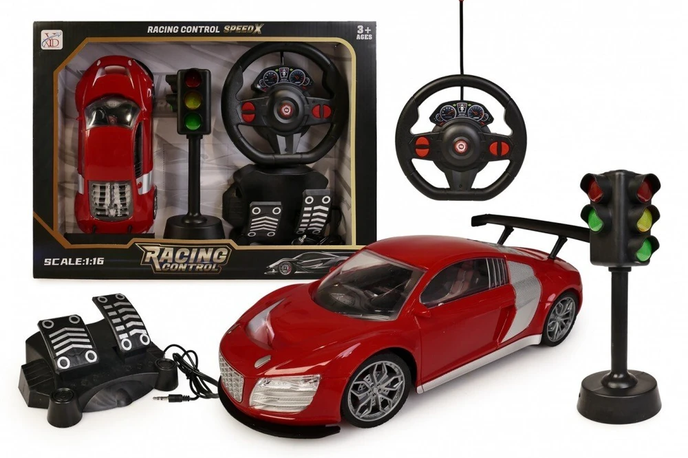 Artyk Automobilis su vairu ir šviesoforais