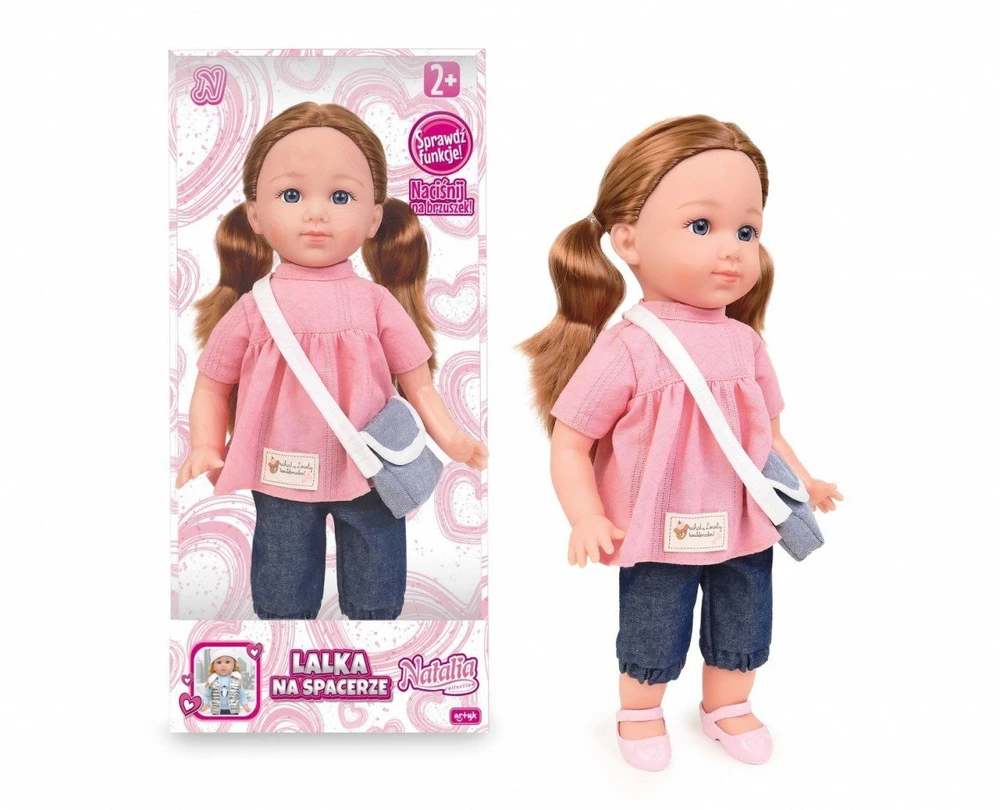 Lalka Lėlė Natalia funkcinė lėlė tunikoje 36 cm