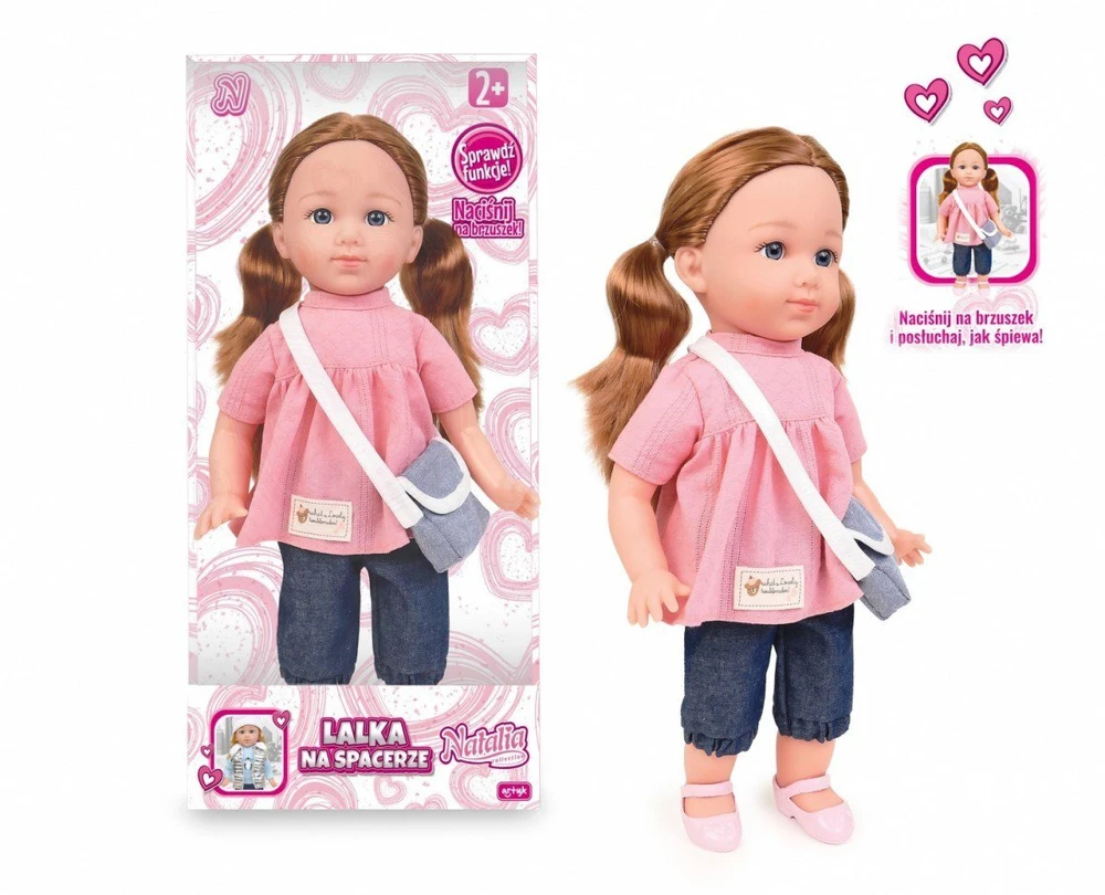 Lalka Lėlė Natalia funkcinė lėlė tunikoje 36 cm