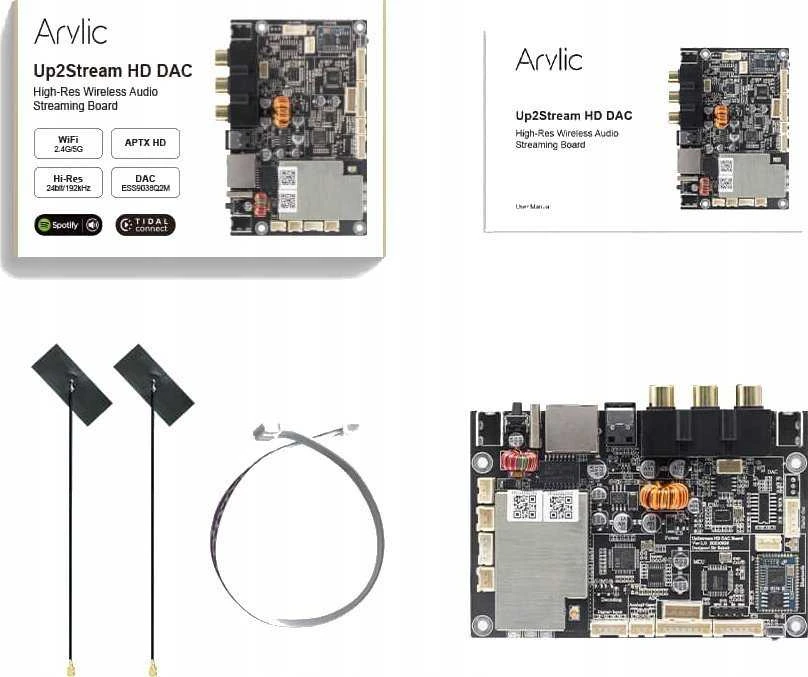 Arylic Arylic Up2Stream HD DAC – Airplay 2 didelės raiškos belaidė Aptx HD srautinio perdavimo plokštė (be stiprintuvo)