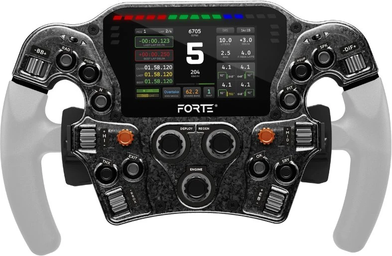 Asetek SimSports Forte Formula Pro Button Box, 4.3-inch LCD, RGB – juodas
