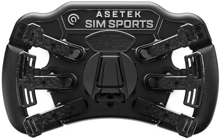 Asetek SimSports Invicta Formula Steering Wheel, 4.3-inch LCD, USB-C – Juodas on Juodas Edition
