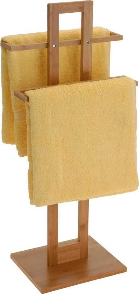 Asj Commerce Elegant Bamboo Rankšluostis Rack for 2 Towels