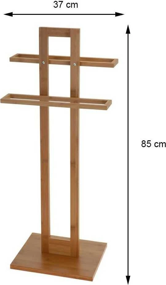 Asj Commerce Elegant Bamboo Rankšluostis Rack for 2 Towels