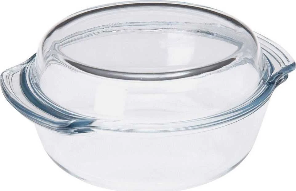 Bigbuy Cooking Orkaitėms atsparus indas su dangteliu su dangčiu Apvalus 1,7 l keptuvės forma