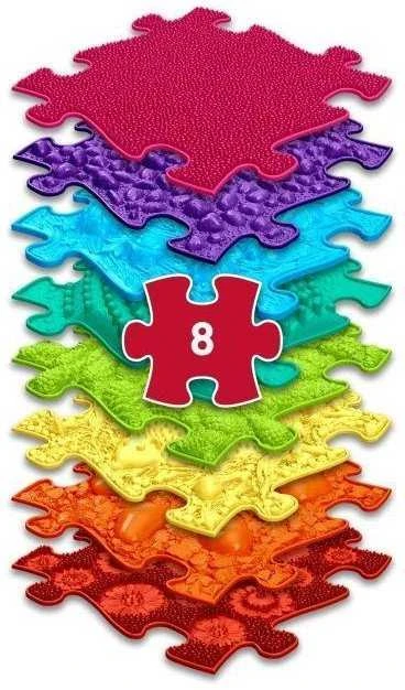 Askato Jutiminis Ortopedinis Rinkinys 8in1 Rainbow 8 Dėlionės Sensorika Muffik / Rainbow / Mfk-079