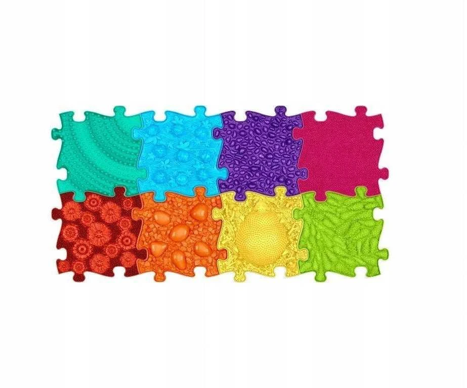 Askato Jutiminis Ortopedinis Rinkinys 8in1 Rainbow 8 Dėlionės Sensorika Muffik / Rainbow / Mfk-079