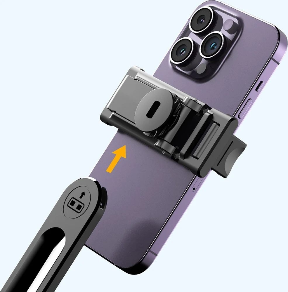 Wozinsky Asmenukių lazda WC1Y3S telescopic tripod 1.3m with phone holder – juodos spalvos