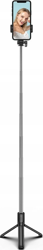 Wozinsky Asmenukių lazda WHS1Y telescopic tripod 1m with phone holder – juodos spalvos