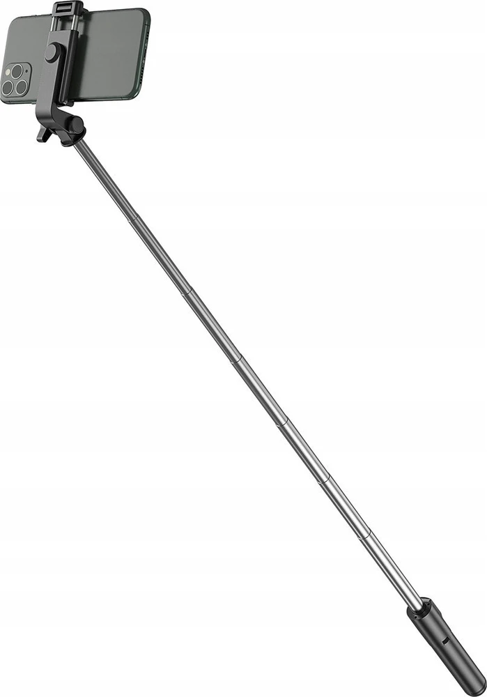 Wozinsky Asmenukių lazda WHS1Y telescopic tripod 1m with phone holder – juodos spalvos