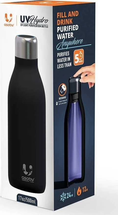 Asobu Asobu UV-Light Bottle Rožinė, 0.5 L