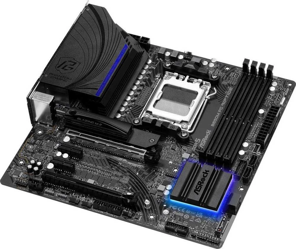 Pagrindinė plokštė ASRock B650M PG Riptide, AM5, DDR5