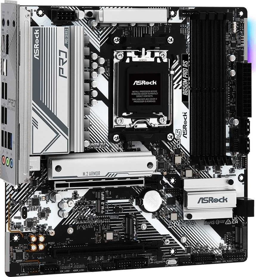 Pagrindinė plokštė ASRock B650M Pro RS, AM5, Micro-ATX, DDR5