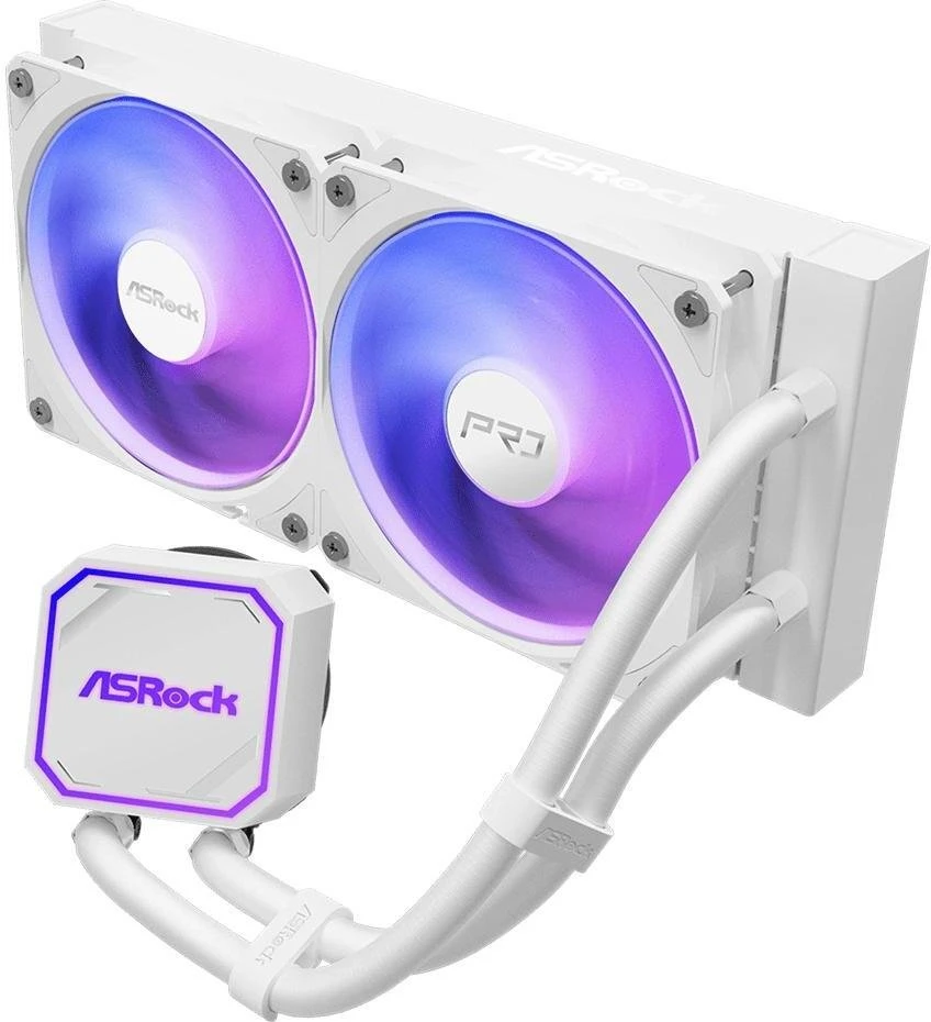 ASRock Pro 240 vandens aušinimas su RGB apšvietimu