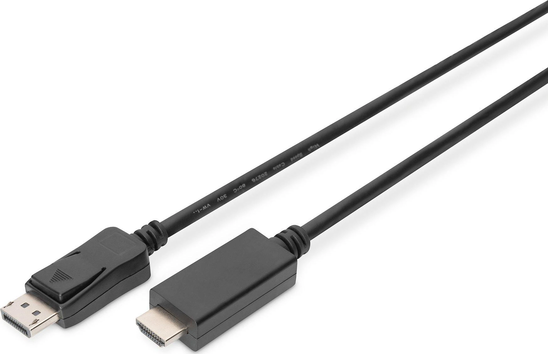 Assmann Electronic DIGITUS DisplayPort Adapteris Cable DP - HDMI Type A St / St 2.0m w / War. DP 1.2 HDMI 2.0 4K / 60Hz CE juodas