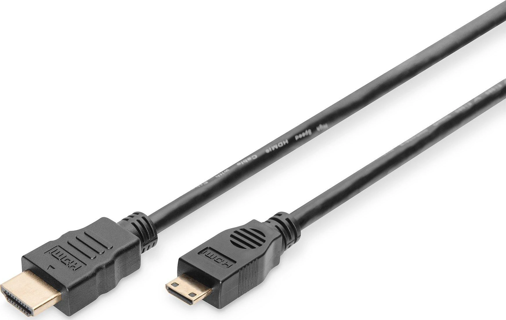 Assmann Electronic ASSMANN HDMI High Speed jungties kabelis tipas C - tipo AM/M 3.0m Ultra HD 24p auksinis bl