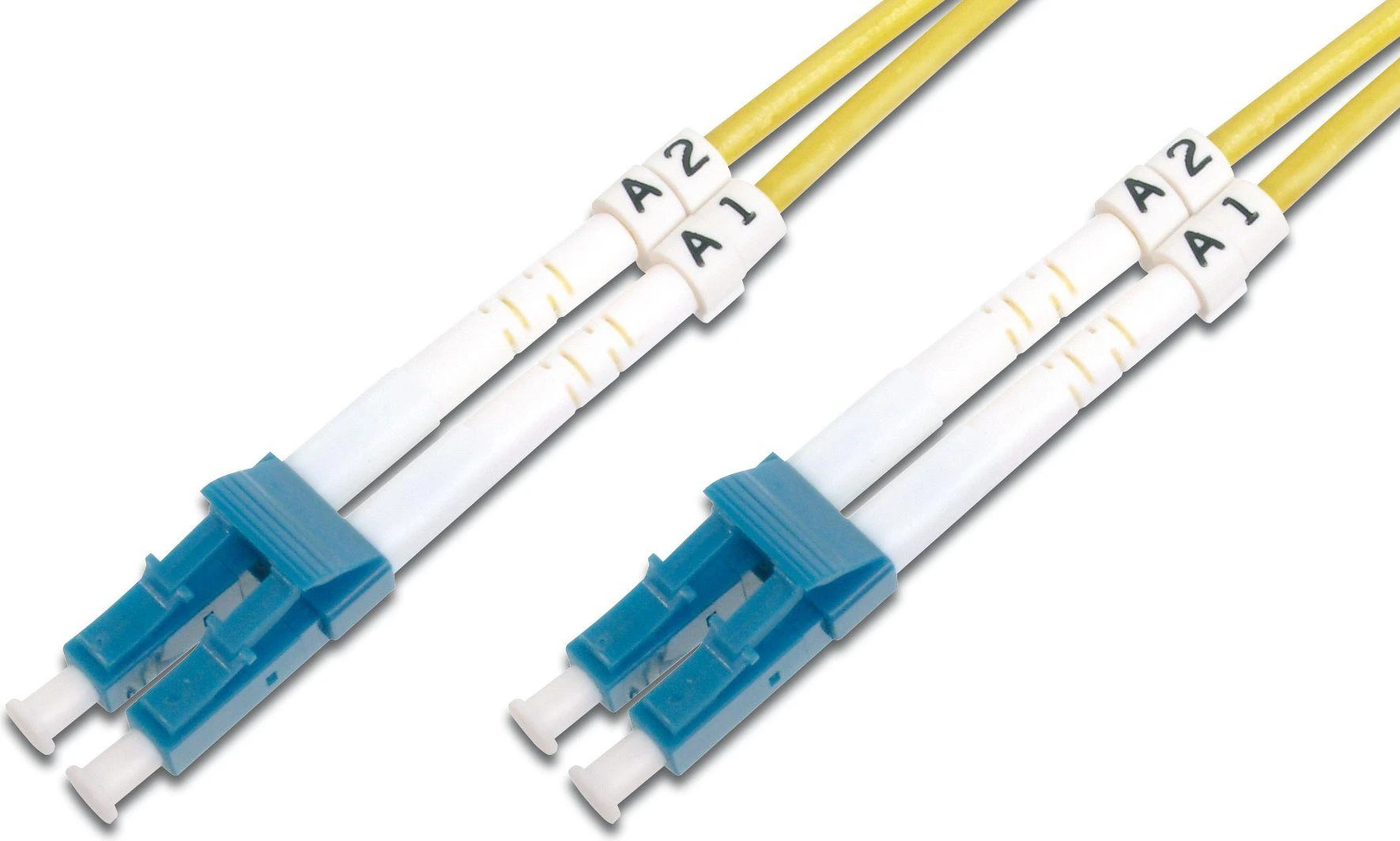 Assmann Electronic DIGITUS LWL patchable LC/LC 09/125um singelmode Duplex be halogenų su protokolu geltona 5m