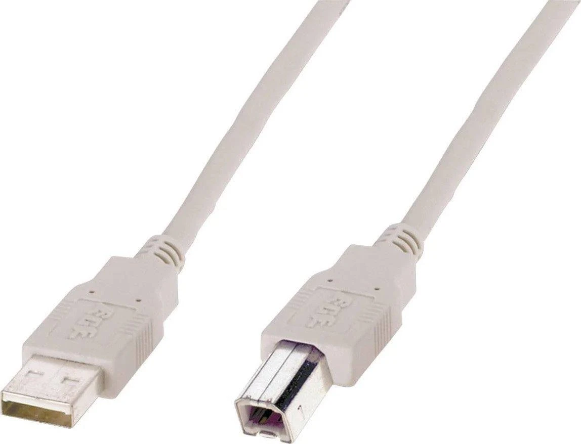 Assmann Electronic ASSMANN USB2.0 kabelis 1,8m USB A zu USB B masinis smėlio spalvos
