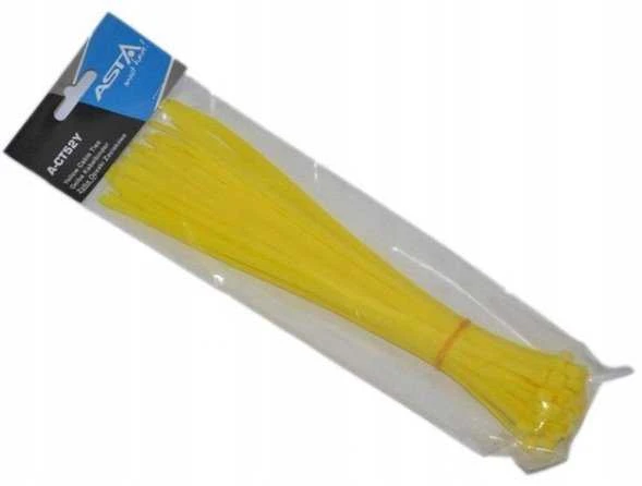 Asta Dirželiai užtraukiami tvirtinimo 5x250mm 50vnt geltoni