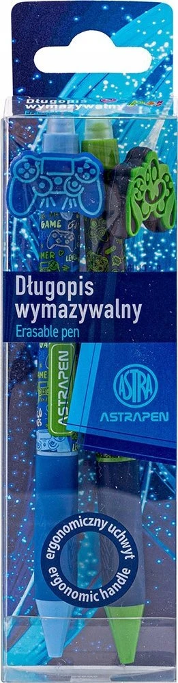 Ištrinamas automatinis rašiklis su gumine rankena 0,5 mm Astrapen Oops! Gamer