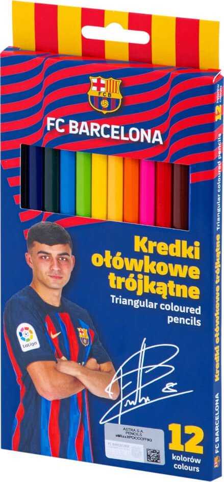 Fc Barcelona pieštukiniai dažai, 12 spalvų, Astra