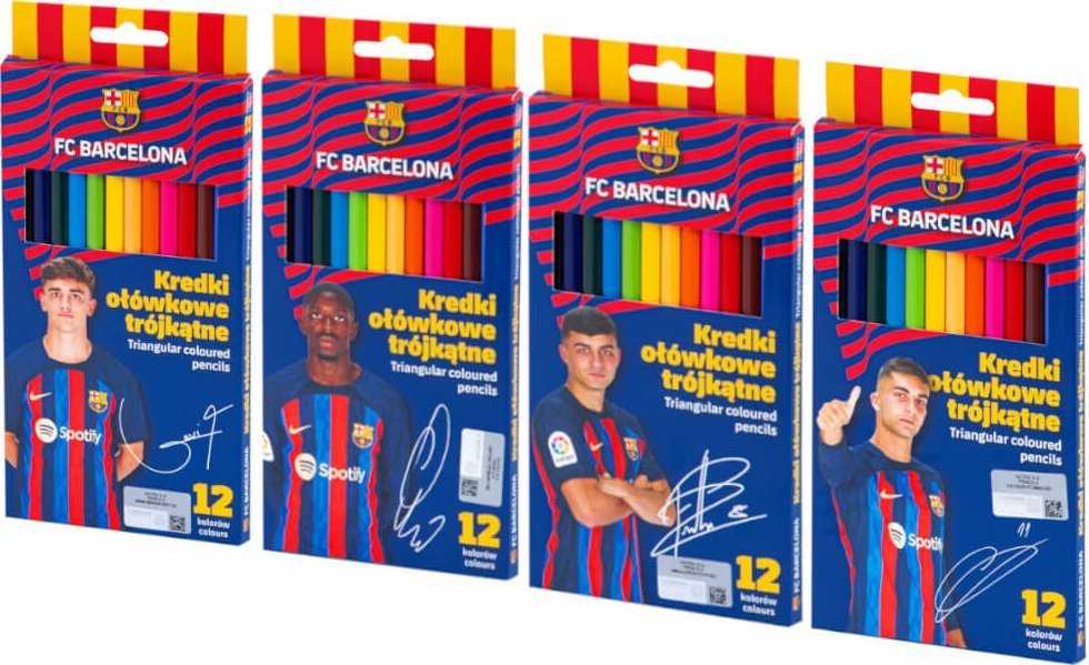 Fc Barcelona pieštukiniai dažai, 12 spalvų, Astra