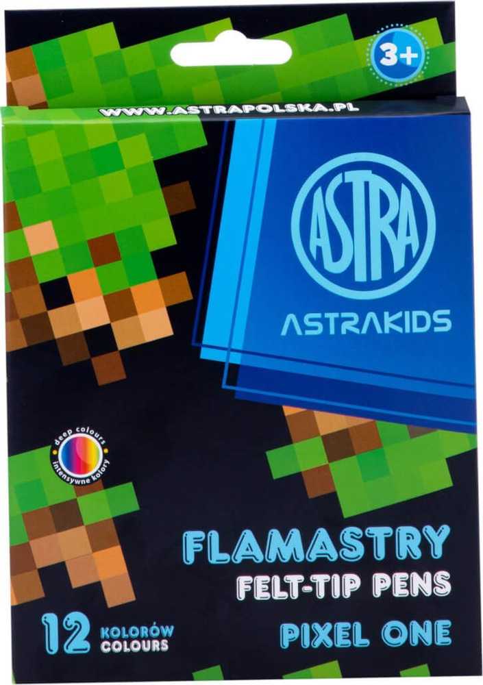 ASTRAKIDS Pixel One apvalūs žymekliai - 12 spalvų