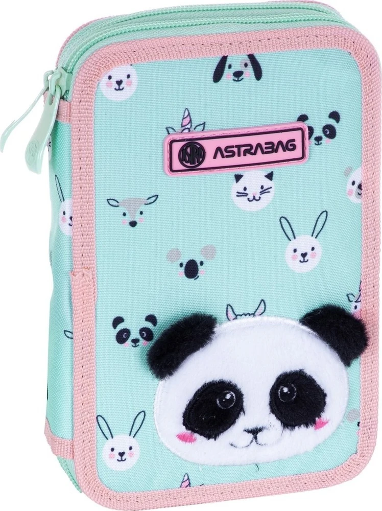 Astra penalas Dvigubas pieštukų dėklas su Teddy Panda ASTRA priedais