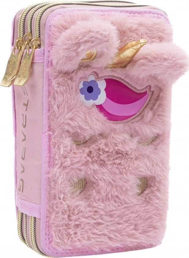 Astra penalas Trivietis pieštukų dėklas su užpildu Fluffy Unicorn ASTRA