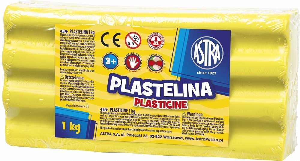 Plastelinas Astra 1kg, citrinos spalvos