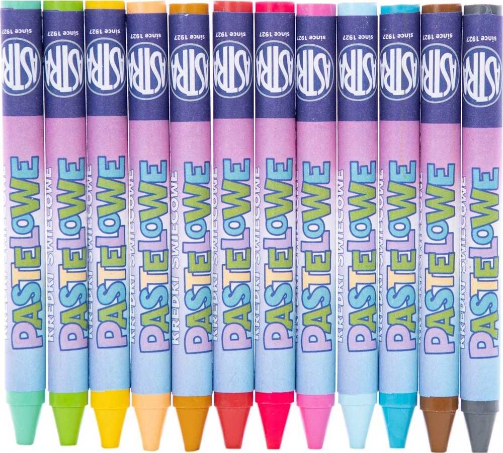 Astra Pasteliniai vaško pieštukai, 12 spalvų