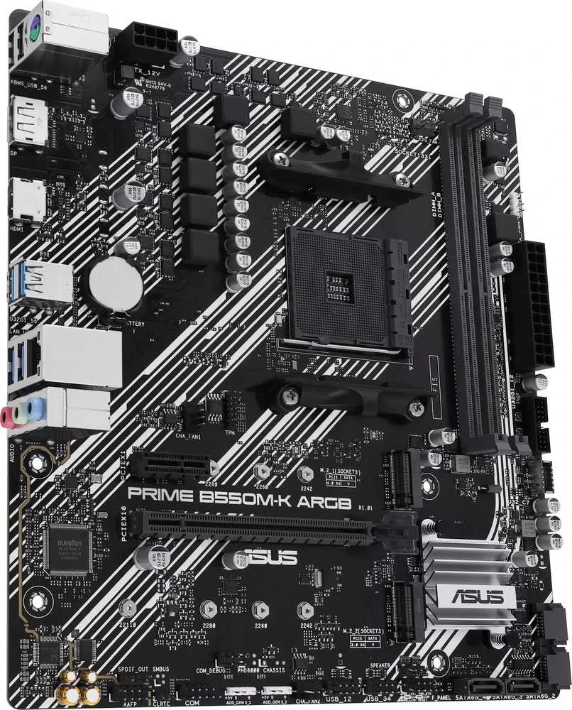 ASUS Prime B550M-K ARGB, AMD B550 pagrindinė plokštė - lizdas AM4