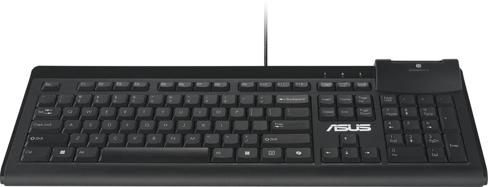 Asus KU100 | Smart Card Klaviatūra | su laidu | US | Juodas