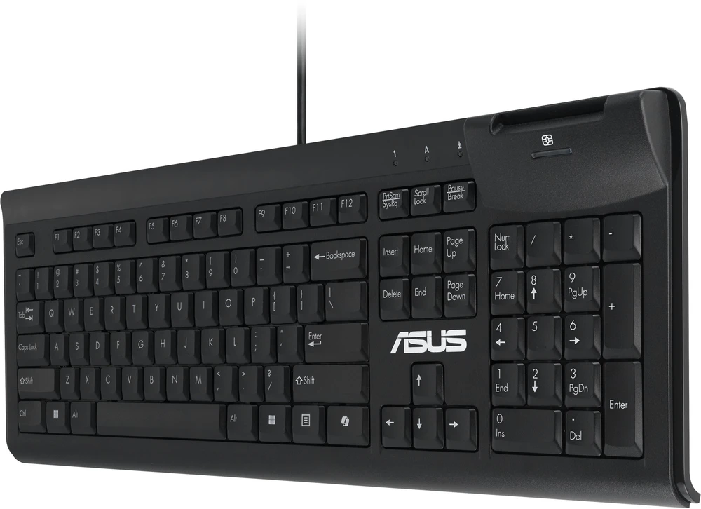 Asus KU100 | Smart Card Klaviatūra | su laidu | US | Juodas