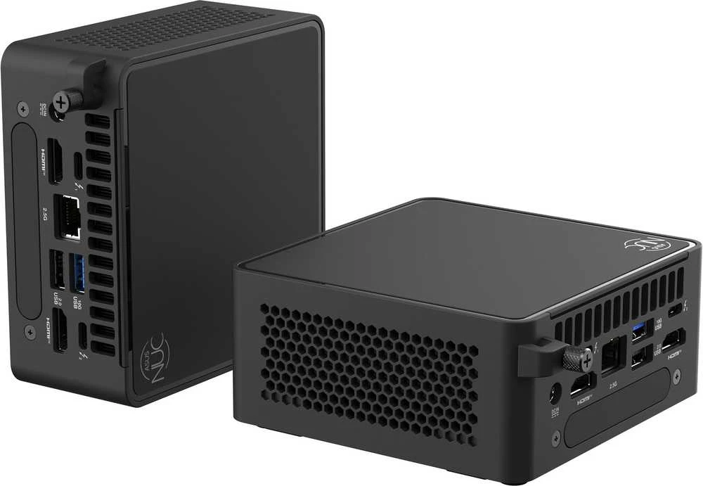 ASUS NUC 15 PRO / RNUC15CRHU700002 / Ultra 7 255H 28W / Intel Arc grafika / be RAM / be saugyklos / Intel Wi-Fi 7 BE201 / USB Total - 7 / 4 USB Type-A / 3 USB Type-C (1x USB3.2 + 2x TB4) / 2x HDMI 2.1 / Palaiko ekranus - 4x 4K / be OS / ES laidas / rinkinys (L6) / aukštas / EAN: 4711387950005
