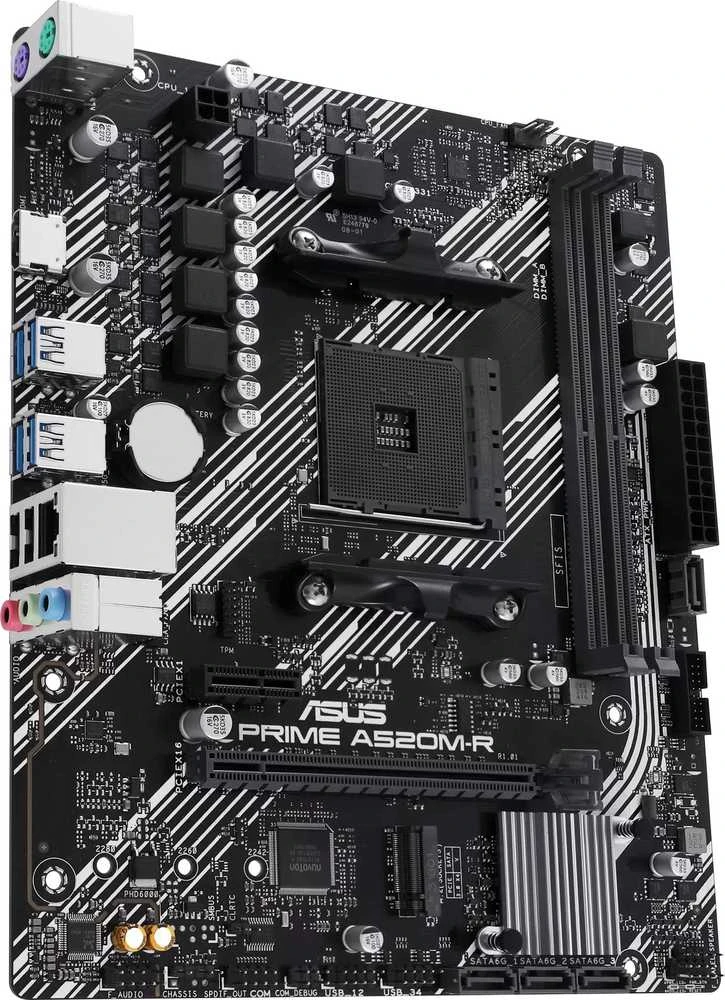 Pagrindinė plokštė „Asus“ | Procesorių šeima AMD A520 | Procesoriaus lizdas 1 x Socket AM4 | 2 DIMM lizdai - DDR4, ECC, nebuferiniai | Palaikomos standžiojo disko sąsajos SATA-600 (RAID), 1 x M.2 | SATA jungčių skaičius 4