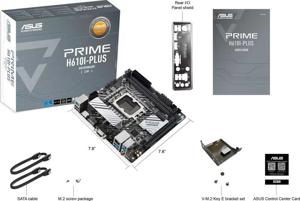 Pagrindinė plokštė ASUS PRIME H610I-PLUS-CSM (AMD.AM4.DDR4.mATX)