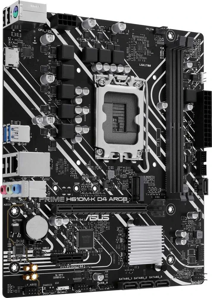 Pagrindinė plokštė MB ASUS PRIME H610M-K D4 ARGB (Intel.1700.DDR4.mATX)