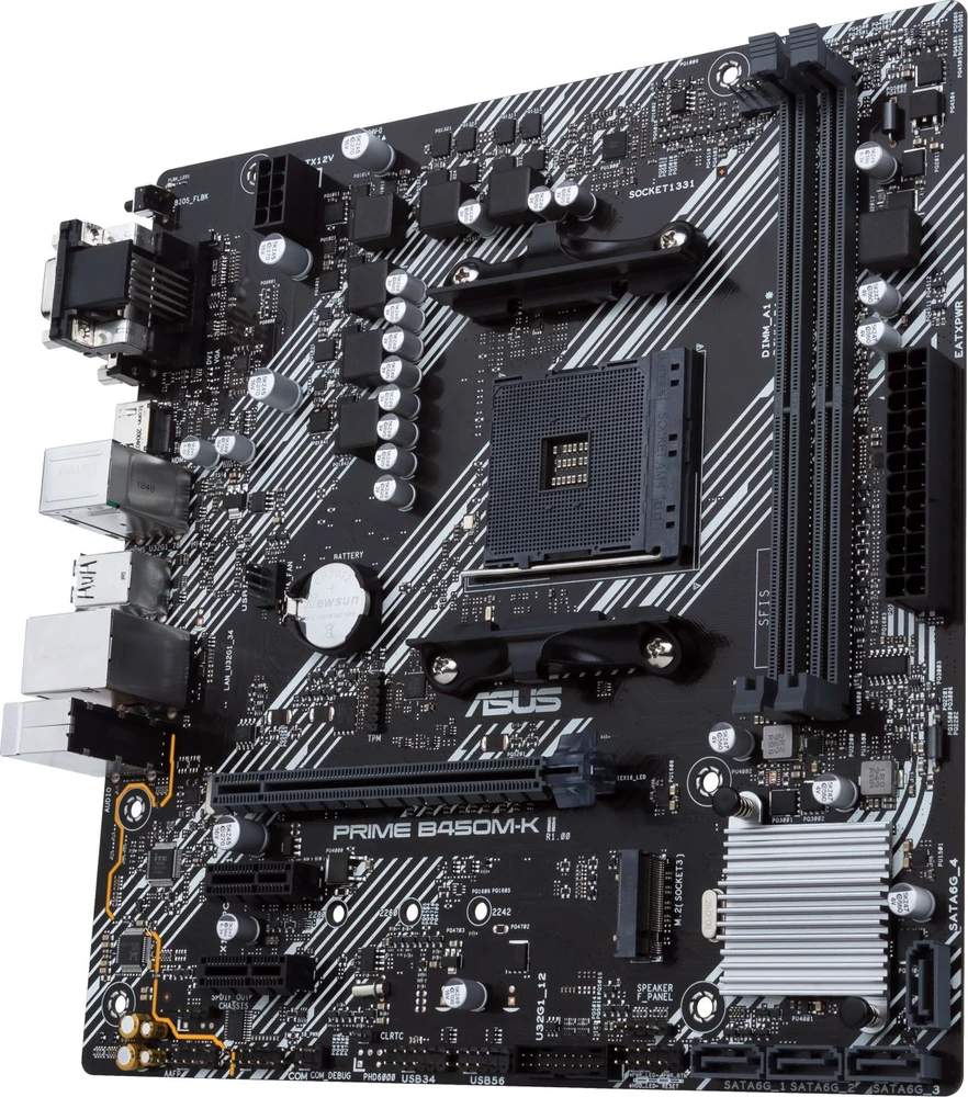 Pagrindinė plokštė Asus PRIME B450M-K II, Micro ATX, AM4, DDR4