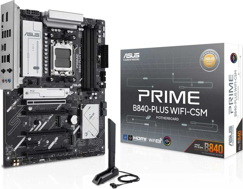 Pagrindinė plokštė ASUS PRIME B840-PLUS WIFI AMD B840 Socket AM5 ATX