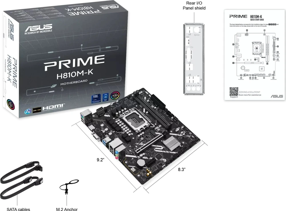 pagrindinė plokštė Asus PRIME H810M-K