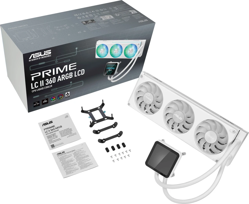 Asus Prime LC II 360 ARGB LCD baltas vandens aušinimas (90RC01Q2-B0EAY0)