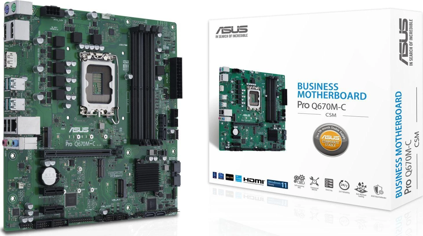 Pagrindinė plokštė Asus Pro Q670M-C-CSM