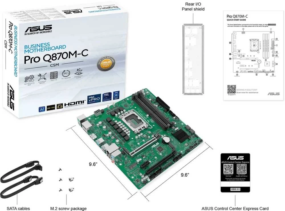 Pagrindinė plokštė Pagrindinės plokštės ASUS PRO Q870M-C-CSM