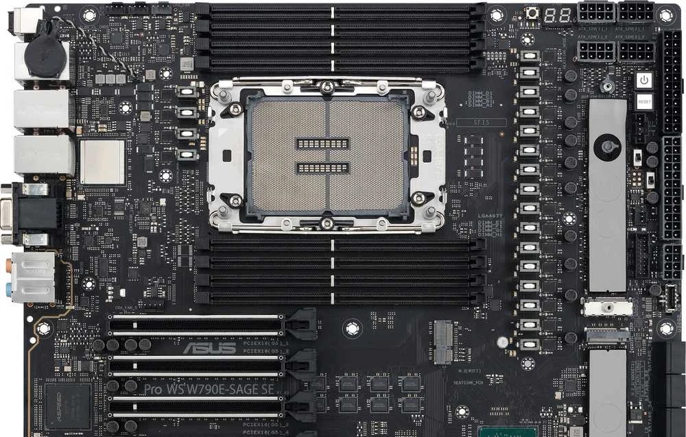 Pagrindinė plokštė Asus PRO WS W790E-SAGE SE/Intel W790/LGA4677/EEB