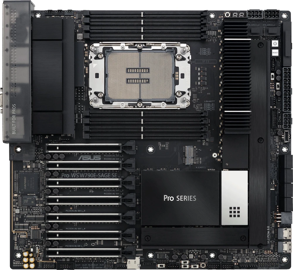 Pagrindinė plokštė Asus PRO WS W790E-SAGE SE/Intel W790/LGA4677/EEB