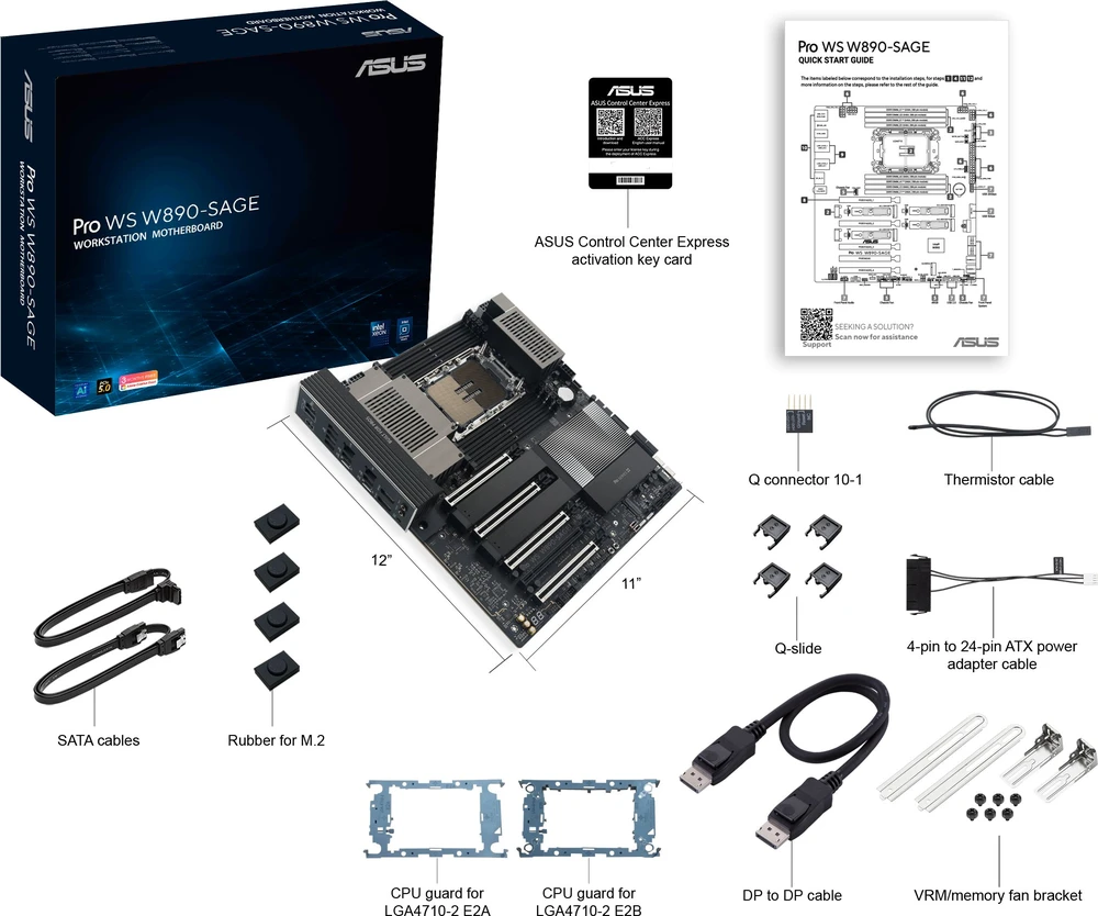 Pagrindinė plokštė Asus PRO WS W890-SAGE