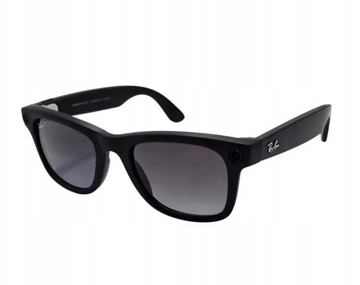 Išmanieji akiniai RayBan Meta Wayfarer, matinės juodos spalvos, poliarizuoti