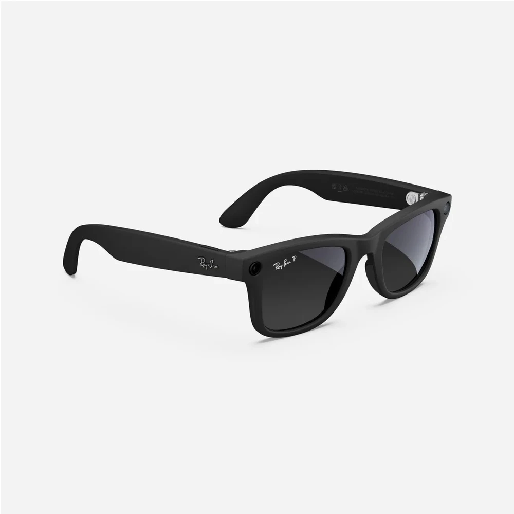 Išmanieji akiniai RayBan Meta Wayfarer, matinės juodos spalvos, poliarizuoti