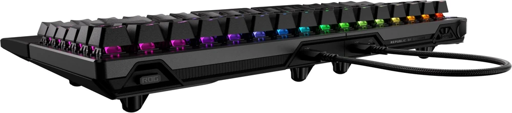 ASUS ROG Falcata žaidimų klaviatūra, 75 % padalinta, ROG HFX V2 magnetiniai jungikliai – UPS